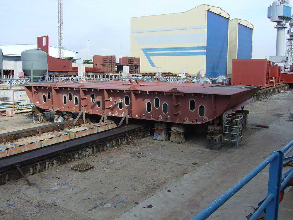 Montaje de prefabricados navales