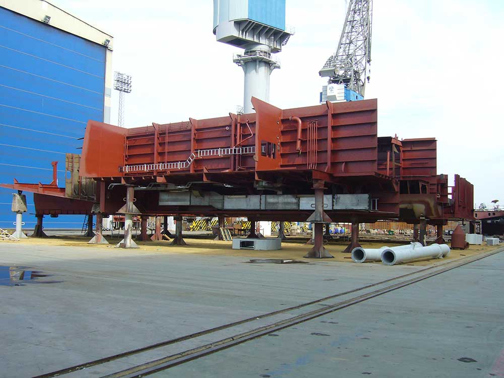 Proceso de fabricación de prefabricados navales