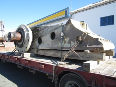 Cambio excéntrica de machacadora